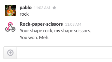 Slack Rock-paper-scissors